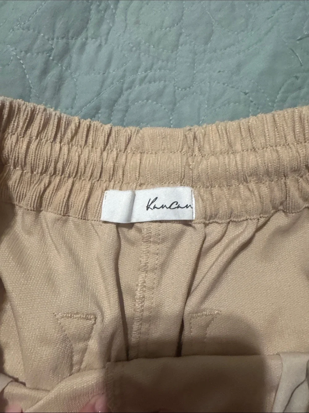 KanCan Tan Pink Elastic-Waist Athletic Shorts